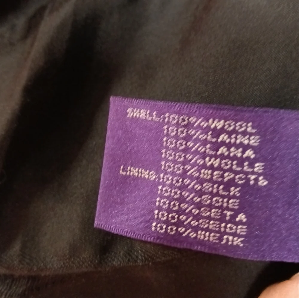 Ralph Lauren Collection Purple Label Glen Plaid Long Pencil Skirt Size 10